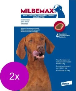 Elanco Milbemax Kauwtablet Hond Vanaf 5kg - Anti Wormenmiddel - 2 X 28 G 4 Stuks Vanaf 5 Kg
