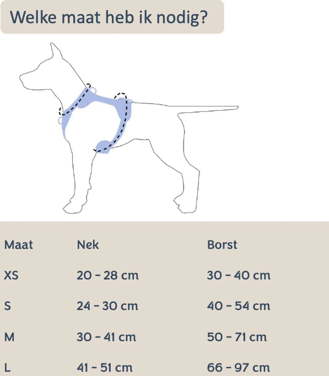 Pood Anti-Trek Hondentuig - Verstelbaar Stijlvol Hondenharnas - Y Tuig - XS Kleine Hond - Beige - Image 4