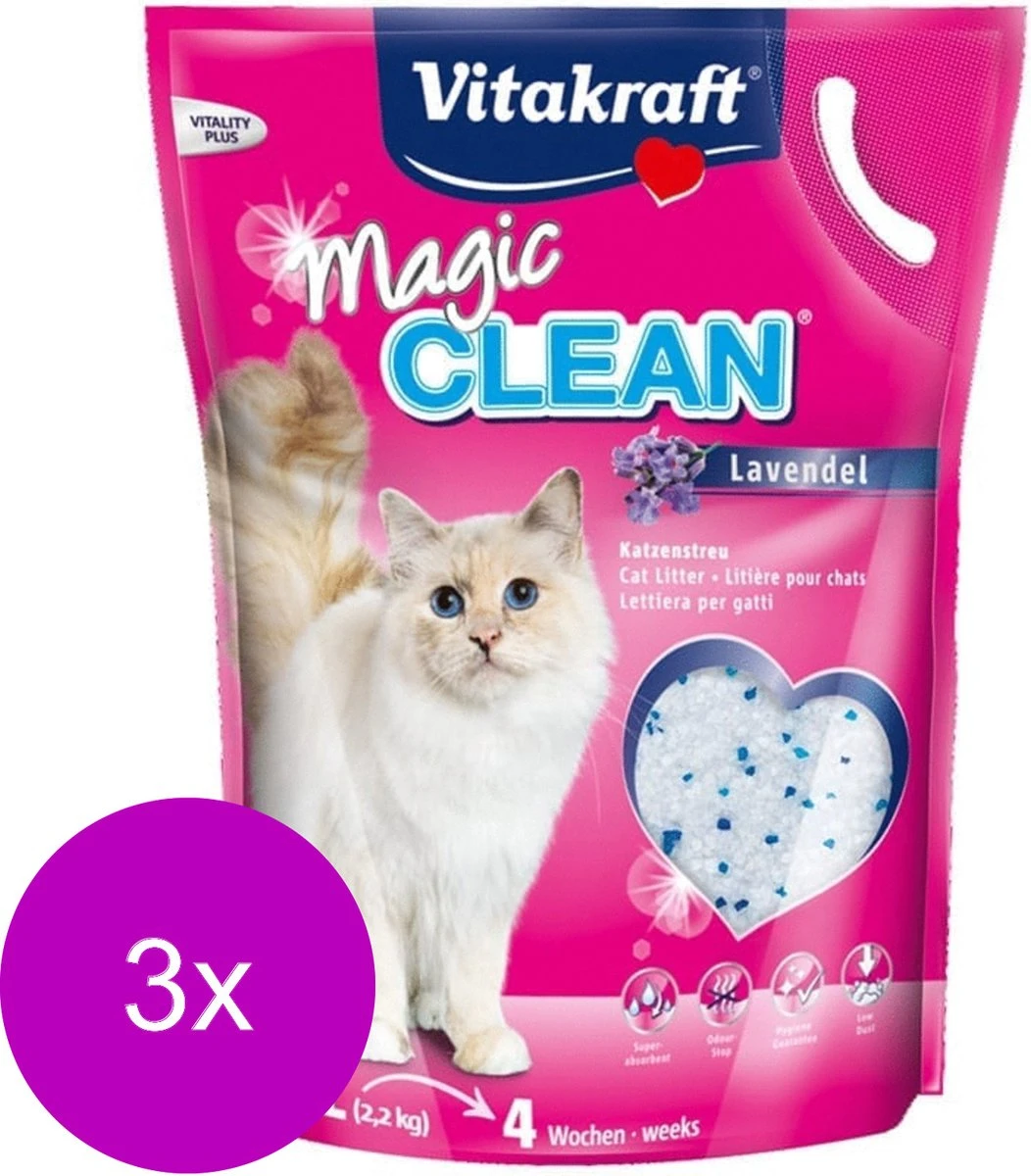 Vitakraft Magic Clean Lavendel - Kattenbakvulling - 3 X 5 L - Image 2