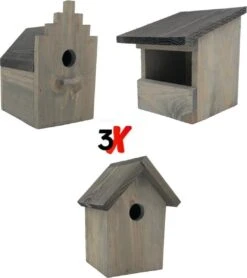 GARDEN SPIRIT Vogelhuisje Set Van 3 - Nestkast Roodborstje Koolmees