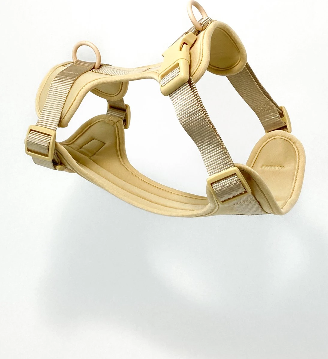 Pood Anti-Trek Hondentuig - Verstelbaar Stijlvol Hondenharnas - Y Tuig - XS Kleine Hond - Beige - Image 2