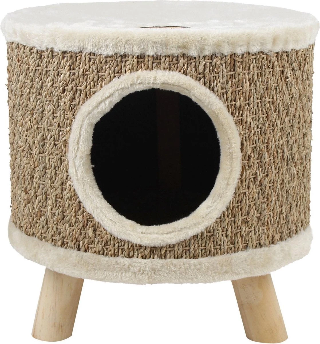 Adori Kyra Krab En Ligmeubel - Krabpaal - 36x36x36 Cm Naturel Beige