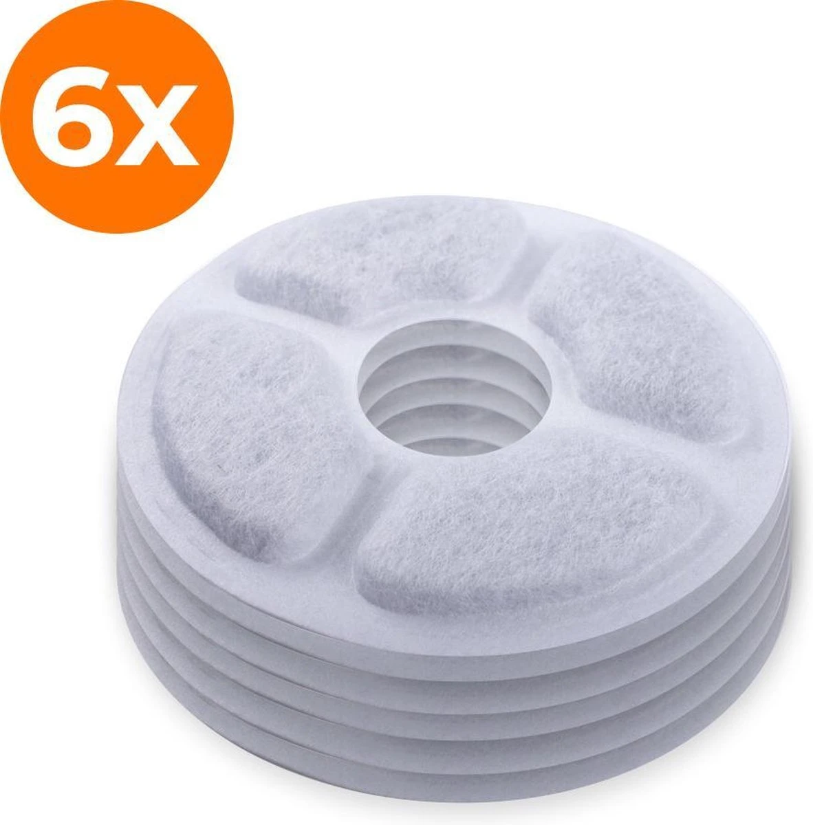 Merkloos Drinkfontein Filters Navulling Premium - 6 Stuks - Hoogwaardige Kwaliteit - Voor Katten En Honden - Drinkfontein Kat - Drinkfontein Hond