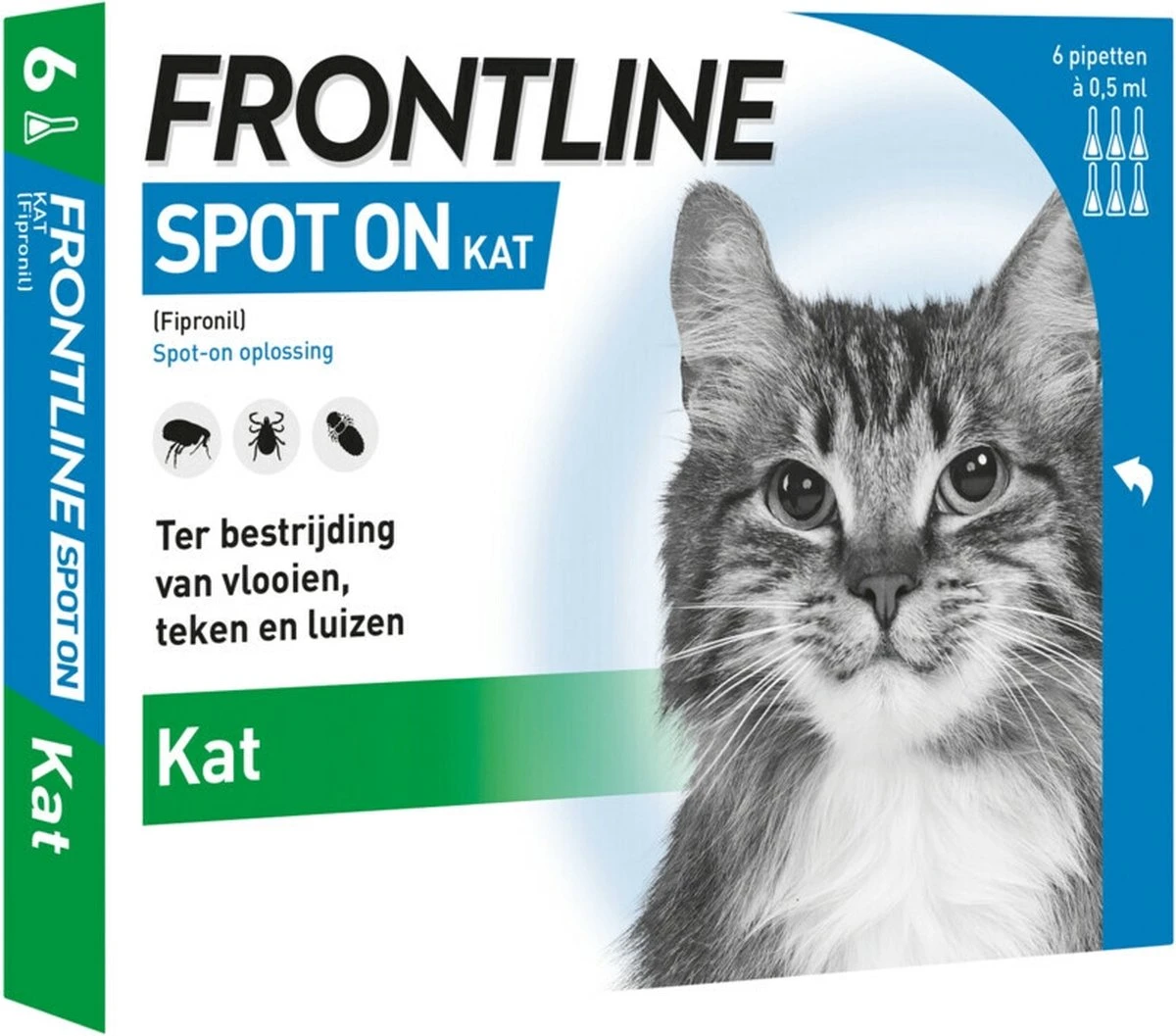 Frontline Spot-On Anti Vlooienmiddel Kat - 6 Pipetten