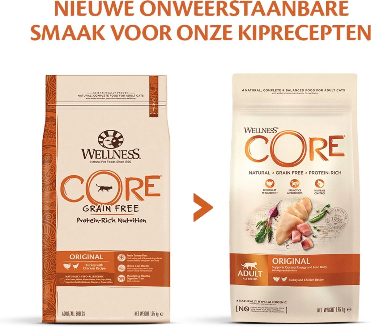 Wellness Core Grain Free Cat Original Kalkoen & Kip - Kattenvoer - 1.75 Kg - Image 2