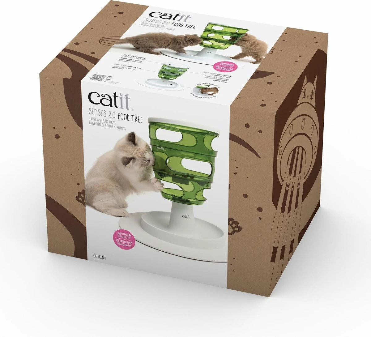 Cat-It Senses 2.0 Food Tree - Wit/Groen - Voerbak - Ø 35 Cm - Image 4
