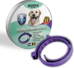 Vlooienband Voor Honden - Paars - 100% Natuurlijk - Vlooien En Teken - Geschikt Voor Alle Honden - Anti Allergie - Zonder Pesticiden