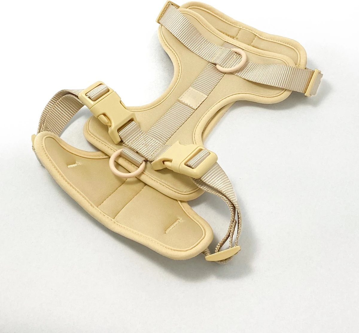 Pood Anti-Trek Hondentuig - Verstelbaar Stijlvol Hondenharnas - Y Tuig - XS Kleine Hond - Beige - Image 5