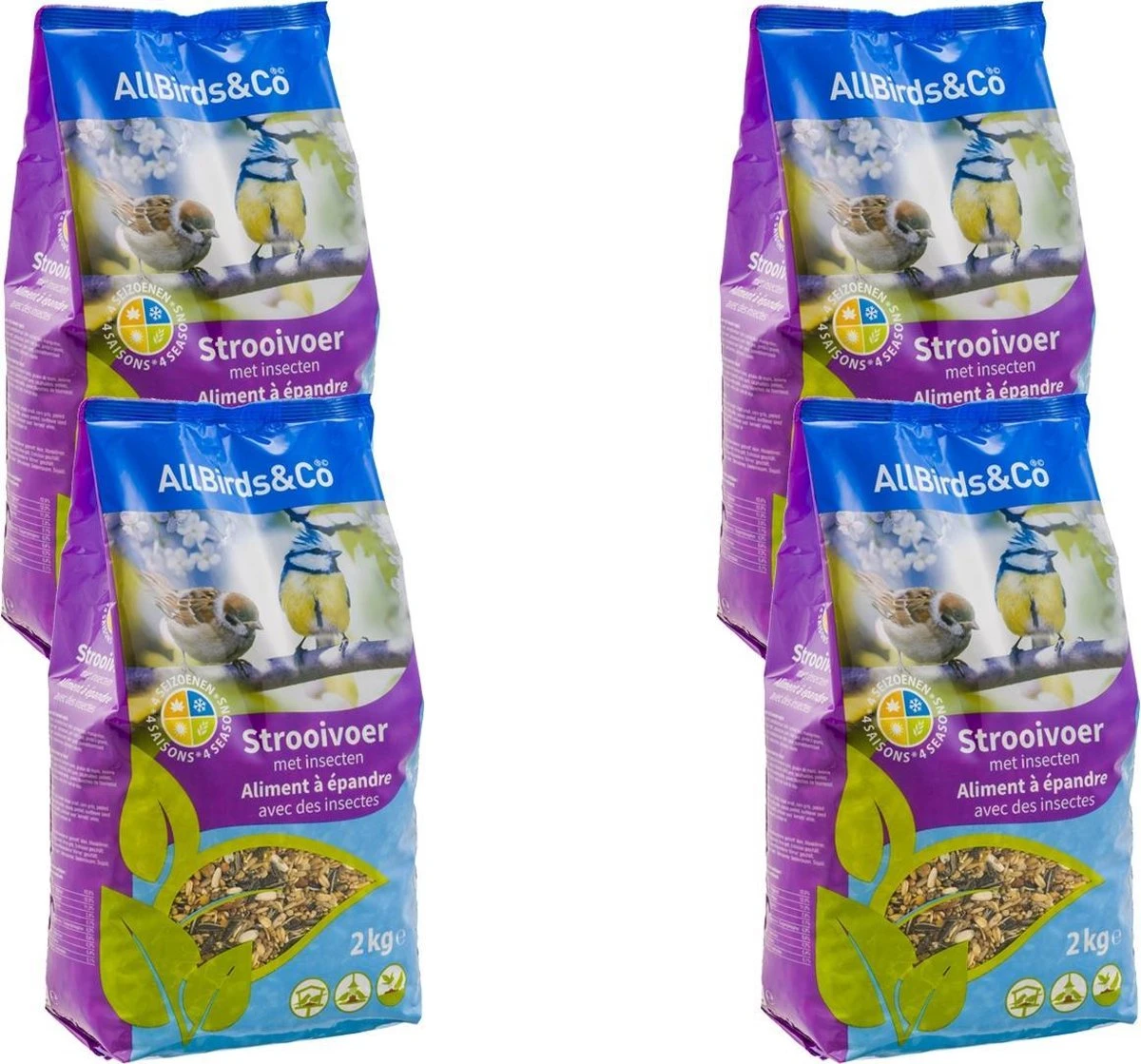 Allbirds&Co Strooivoer Met - Voer - 4 X Insecten