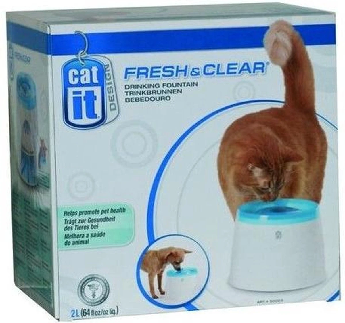 Catit Fresh And Clear - Drinkfontein Kat - Blauw /Wit - 2 L - Image 7