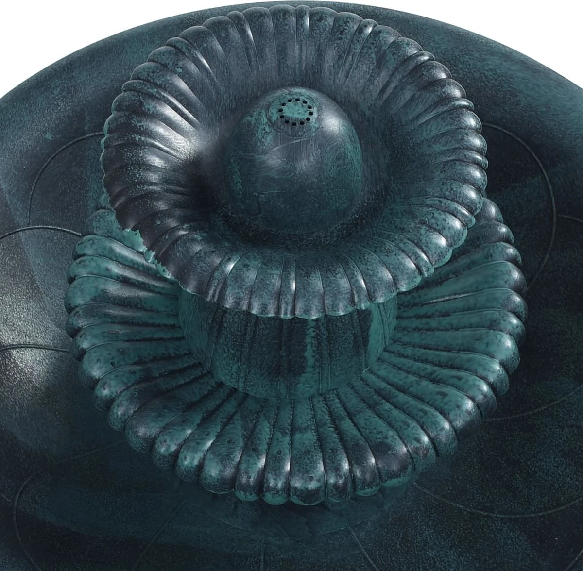 VidaXL Vogelbadje Met Fontein 50x91 Cm Kunststof Groen - Image 3