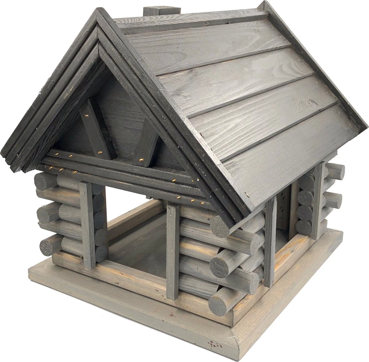 GARDEN SPIRIT Vogelvoederhuisje Groot 36 X 40 X 36 Cm Vogelhuisje Blokhut - Image 4