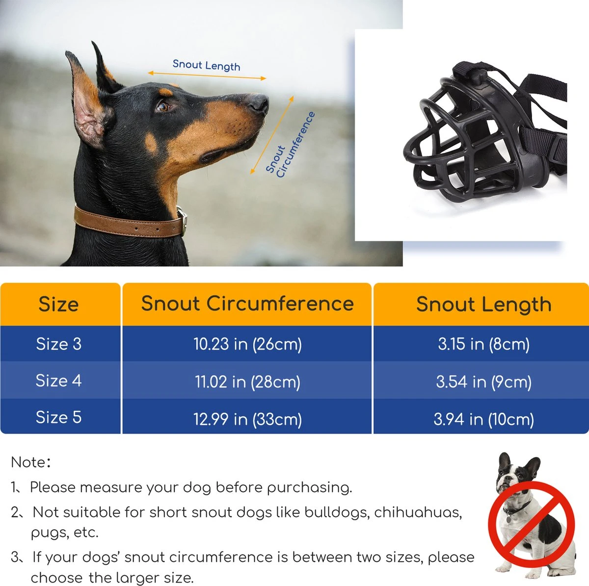 Nobleza Muilkorf Hond - Snuitomtrek 33 - Maat L - Zwart - Image 2