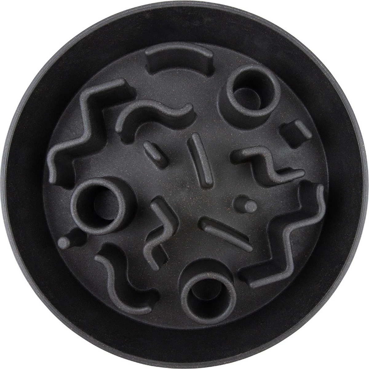 District 70 BAMBOO Slowfeeder - Stijlvolle Anti-schrok Voerbak Voor Honden - Kleur: Donkergrijs, Maat: Large Ø28 Cm (2500 ML) - Image 3