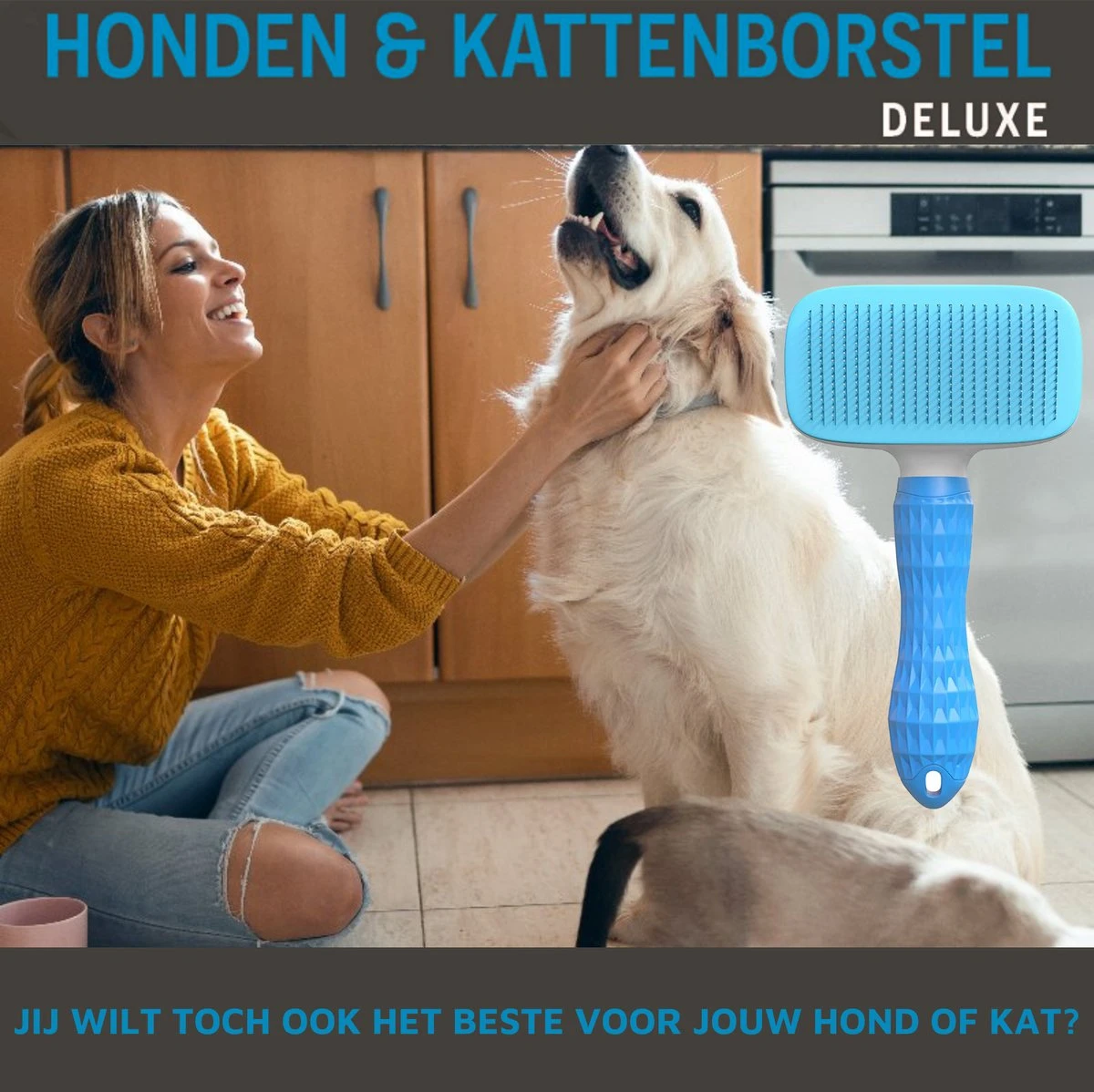 Professionele Kattenborstel/Hondenborstel + BONUS - Bovenvacht | Ondervacht - Langharige | Kortharige - Haarverwijderaar Voor Huisdieren - Kattenkam - Hondenkam - Image 6