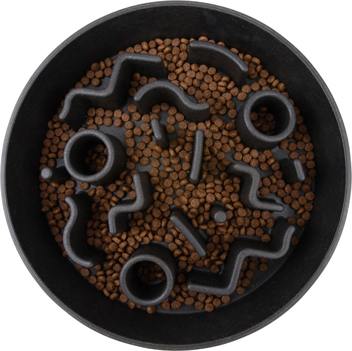 District 70 BAMBOO Slowfeeder - Stijlvolle Anti-schrok Voerbak Voor Honden - Kleur: Donkergrijs, Maat: Large Ø28 Cm (2500 ML) - Image 17