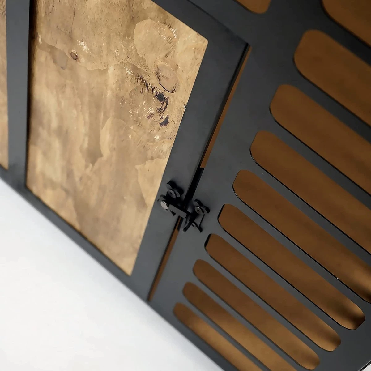 Merkloos Hondenhok - Hondenbench - Metalen En Houten Hondenhok - Kennel - Bruin - 62x50x47 CM - Image 3