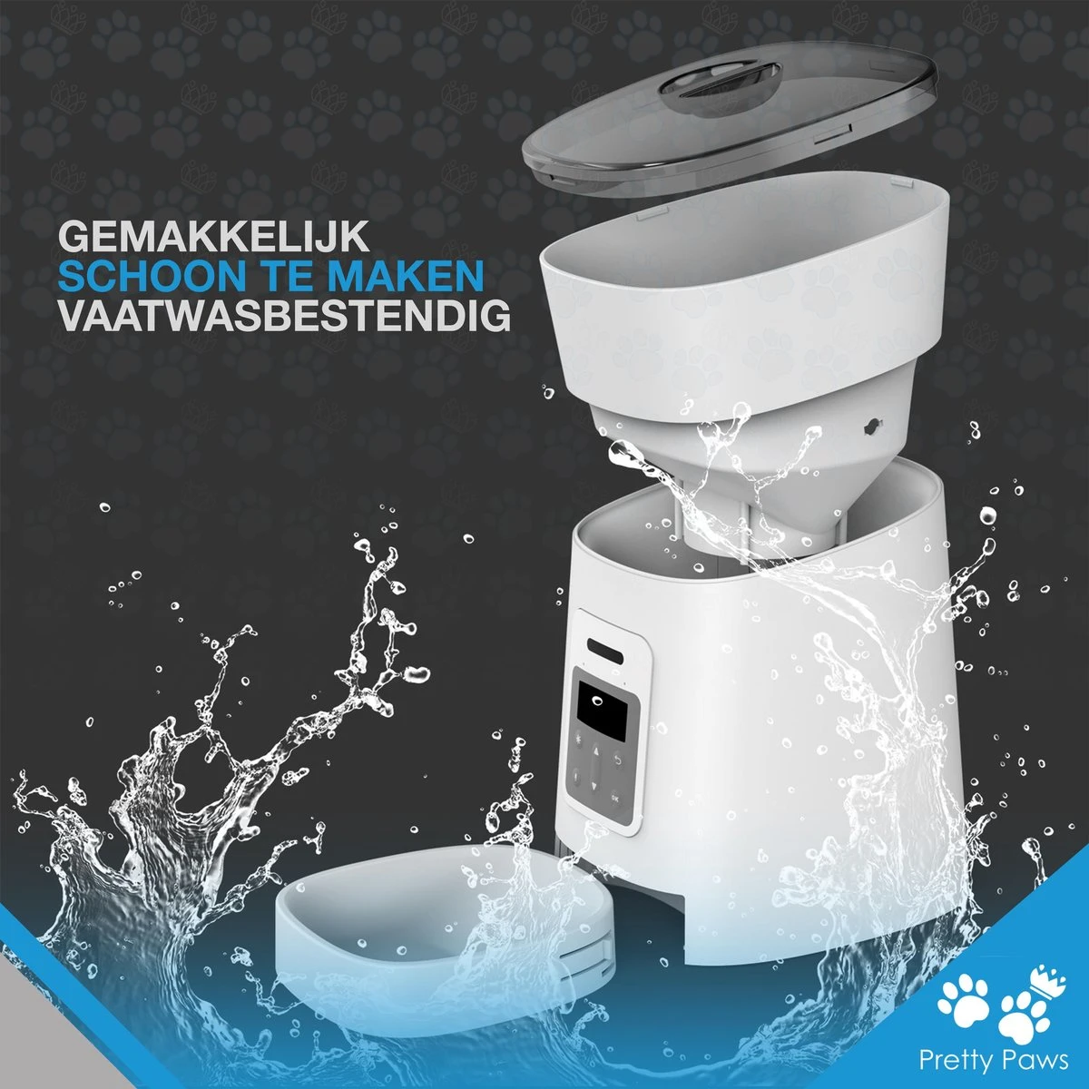 Pretty Paws PP002 Professionele Automatische Voerbak Kat- Stemrecorder - Voerautomaat - Katten Voerbak - Minimalistisch - Image 3