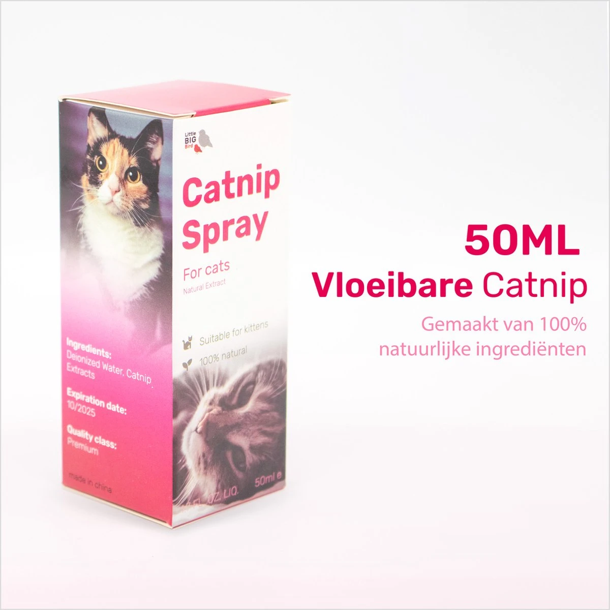 LBB - Catnip Spray 50ML - 100% Natuurlijk - CE Gekeurd - Kattenkruid Spray - Catnip Speelgoed - Valeriaan - Kat - Katten - Image 4