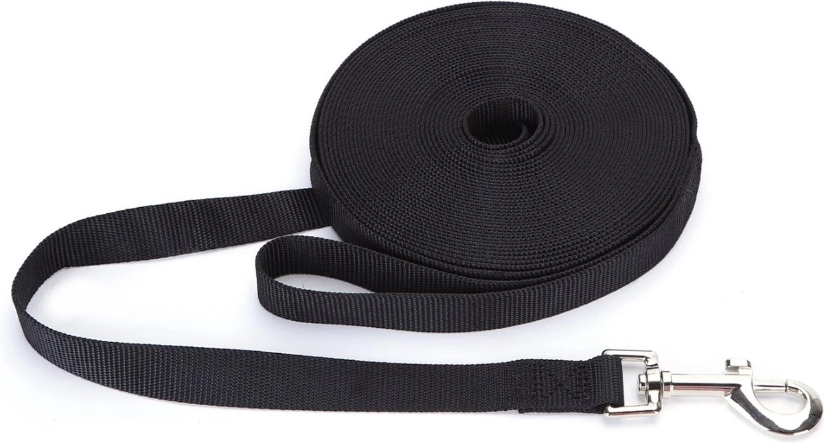 Nobleza Trainingslijn - Longeerlijn - Sleeplijn - Hondenlijn - Trainingslijn Hond - Speurlijn - 10 Meter - Zwart - Image 6