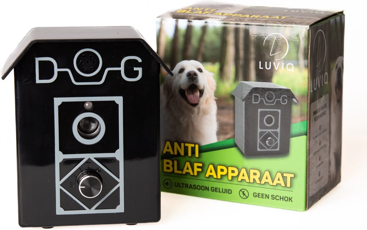 Merkloos Anti Blaf Apparaat Voor Honden - Alternatief Voor De Anti Blafband - Inclusief 9v Batterij & Nederlandse Handleiding - Diervriendelijk - Zonder Schok - Blafband Voor Honden - Zwart