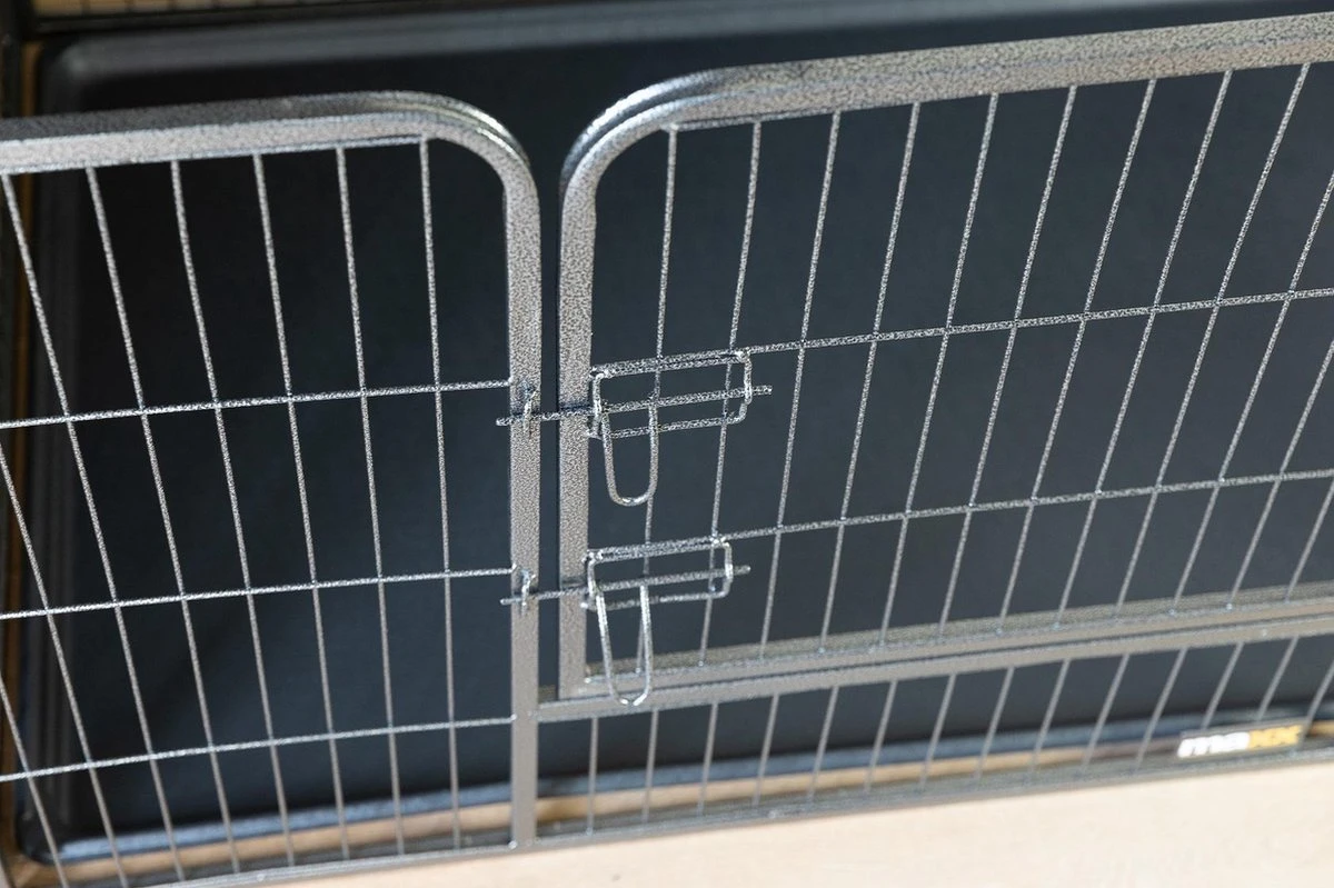 MaxxPet Puppyren - Hondenbench - Puppykennel - Hondenren - 125 X 78 X 80 Cm - Zwart - Image 3