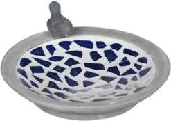 Merkloos Tuinplus Vogelbad Vierkant Blauw (4)