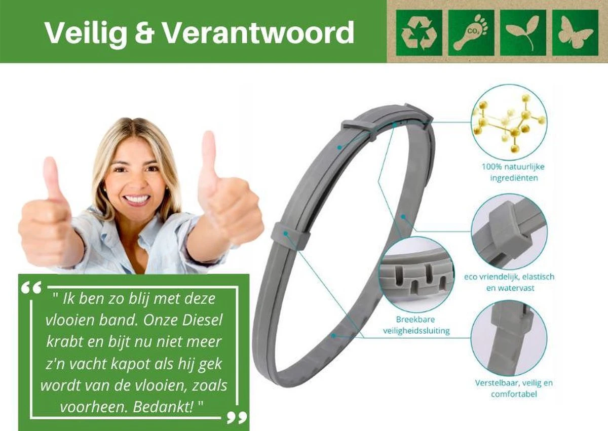 Vlooienband Voor Katten - Creme - 100% Natuurlijk - Zonder Giftige Pesticiden - Vlooien En Teken - Geurhalsband - Image 3
