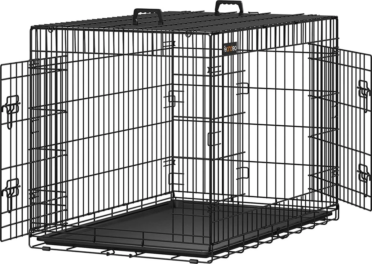 Merkloos Hondenbench Bench Extra Sterk - Zwart - XL - 107 X 69 X 76 Cm