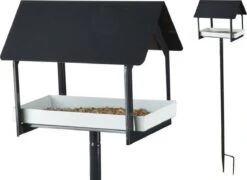 Esschert Design - Vogelvoederhuisje Op Paal - 19 X 29 X 126 Cm