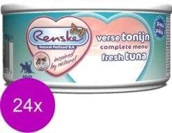 Renske Vers Vlees - Kat - Verse Tonijn - 24 Stuks à 70 Gram