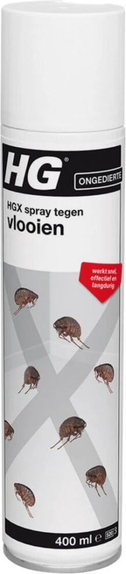HGX Spray Tegen Vlooien - 12911N - 400ml - Snel En Effectief - Vlekvrij - Werkt Tot 6 Weken