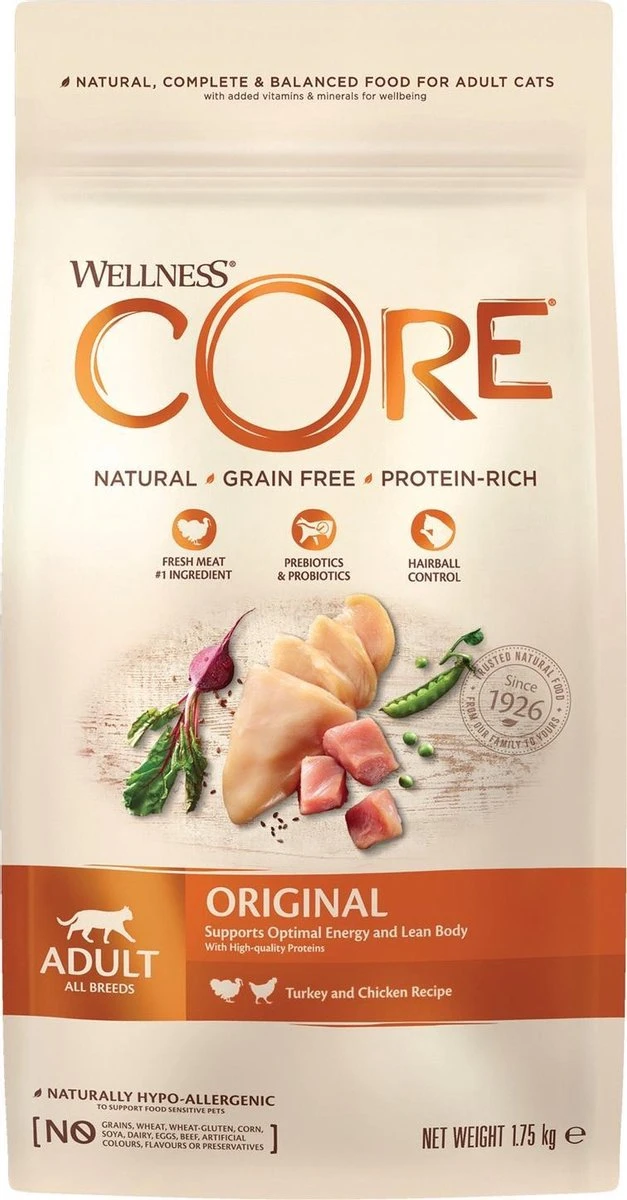Wellness Core Grain Free Cat Original Kalkoen & Kip - Kattenvoer - 1.75 Kg - Image 3