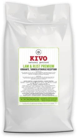 Kivo Petfood Hondenbrokken Krokant Lam & Rijst 15 Kg - Tarweglutenvrij