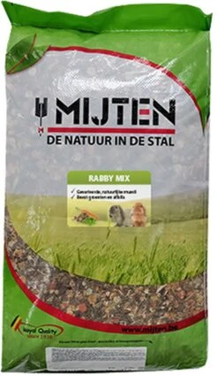 Konijnenvoer - Rabby Mix - Konijnenmengeling - Mijten 15 Kg