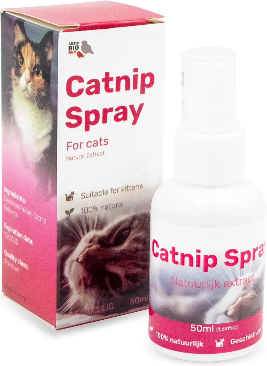LBB - Catnip Spray 50ML - 100% Natuurlijk - CE Gekeurd - Kattenkruid Spray - Catnip Speelgoed - Valeriaan - Kat - Katten