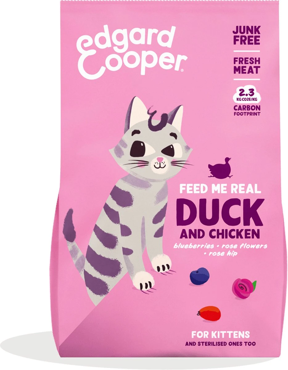 Edgard & Cooper Kattenvoer Kitten Eend - Kip 2 Kg - Image 7