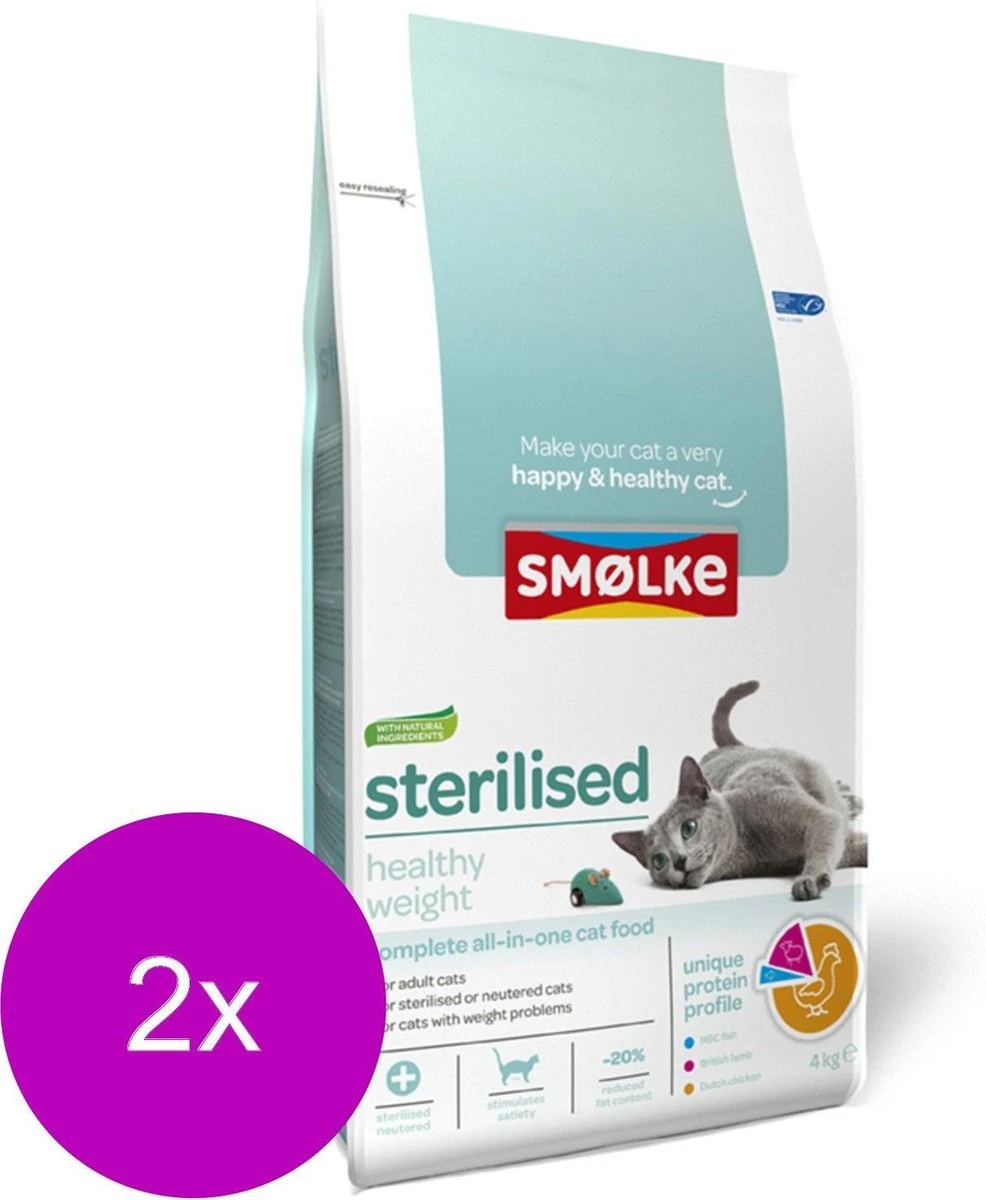 Smolke Cat Sterilised - Kattenvoer - 2 X 4 Kg