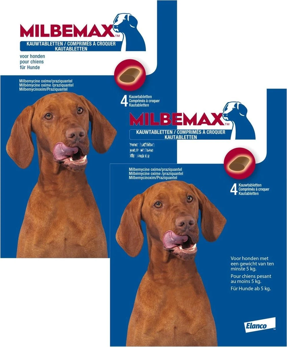 Elanco Milbemax Kauwtablet Hond Vanaf 5kg - Anti Wormenmiddel - 2 X 28 G 4 Stuks Vanaf 5 Kg - Image 2