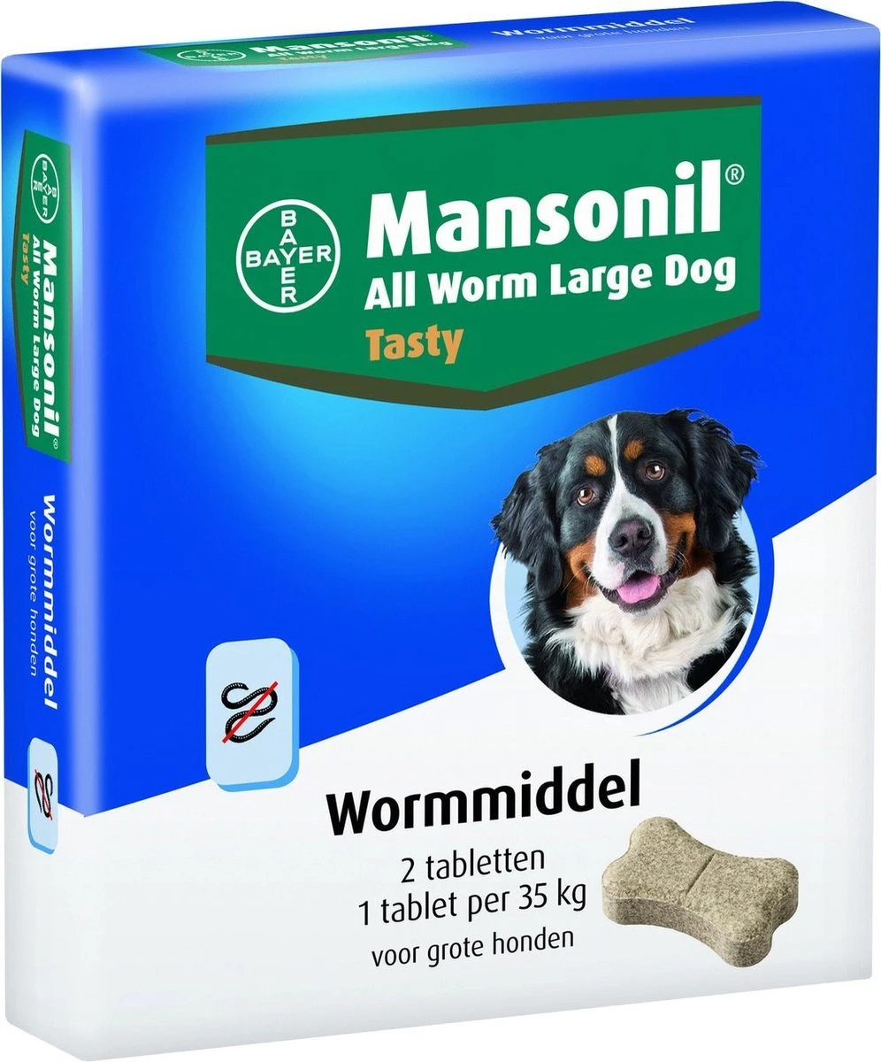 Mansonil All Worm Tasty Ontworming Tabletten Hond 2 Tabletten - Image 5